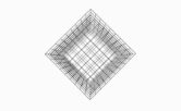 Abstrakt svartvit wireframe med rutnät i diamantform