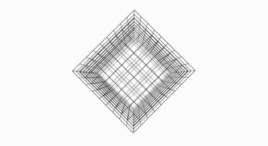 Abstrakt svartvit wireframe med rutnät i diamantform